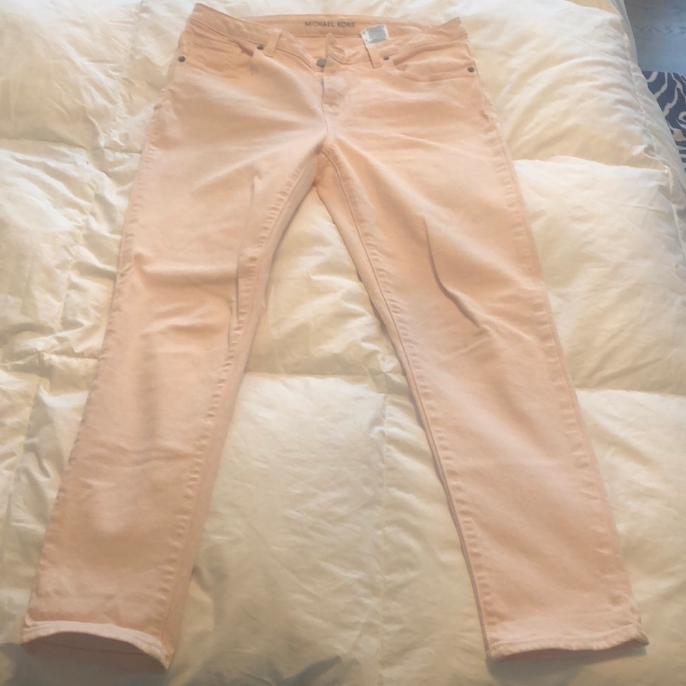 Pinkish blush skinny jeans